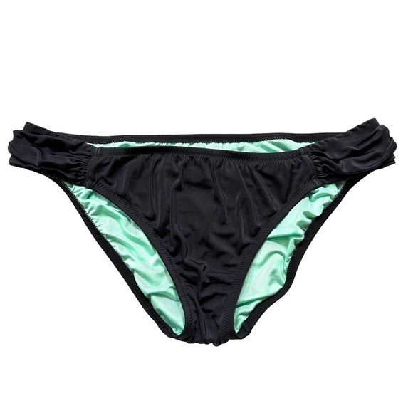 🔴 5 for $10 ONE Shade & Shore Black Full Coverage Swimsuit Bottom Size L - Picture 1 of 5